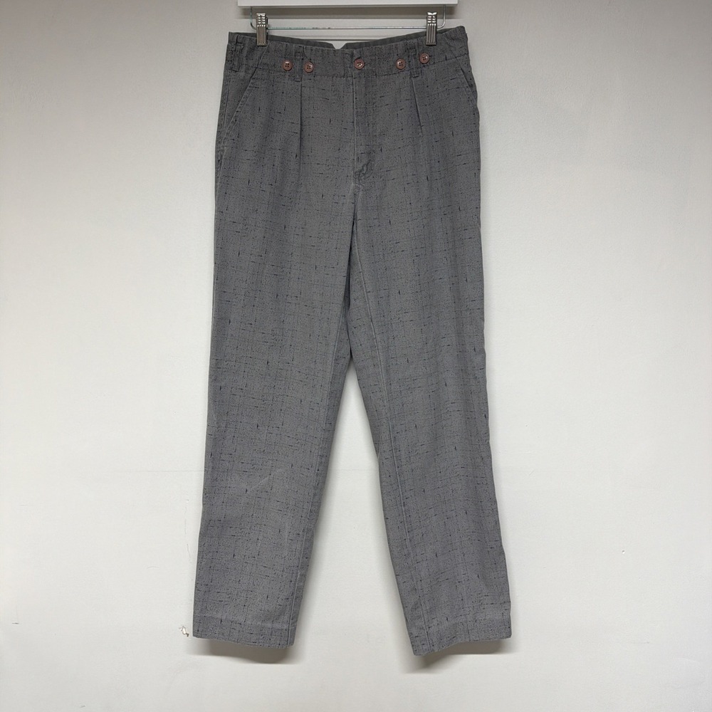 VTG Bugle Boy Pants Mens 32 Pleated Front Straight Leg Gray 90s Casual